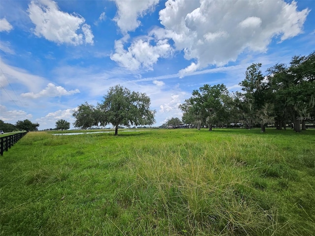 view of yard featuring a rural view