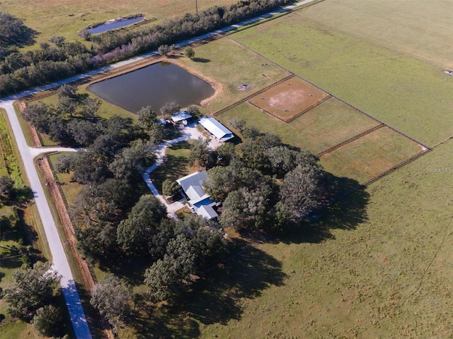 bird's eye view featuring a rural view