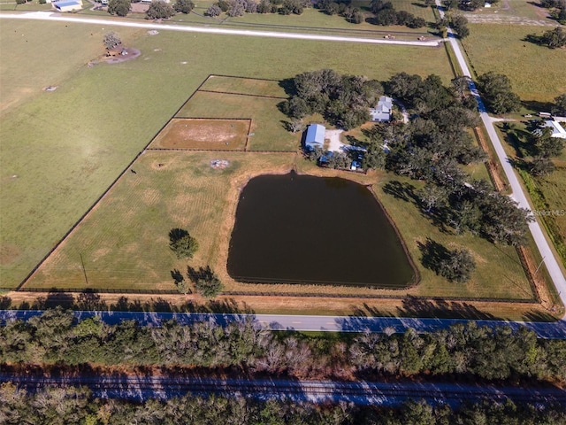 bird's eye view with a rural view