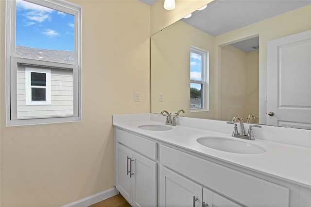 bathroom with vanity