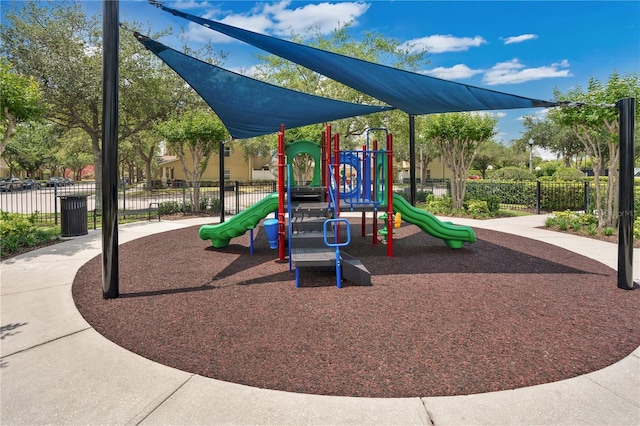 view of jungle gym