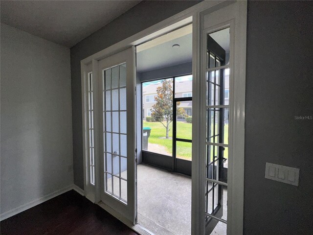 entryway with carpet