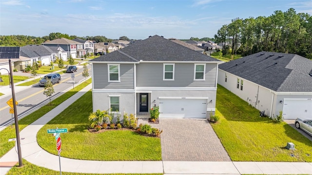 view of front of home with a front yard