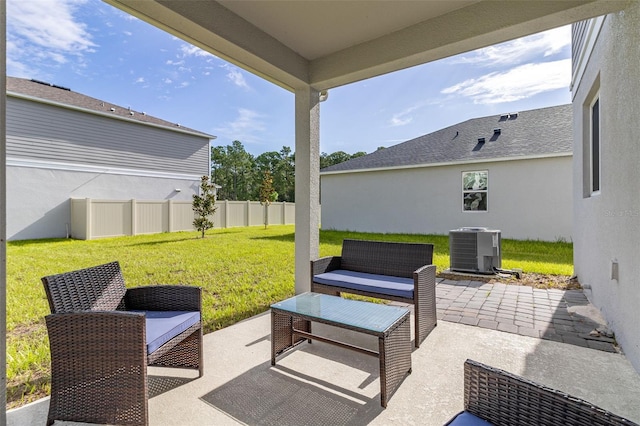 view of patio / terrace with central AC