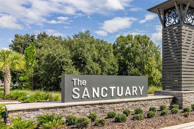 view of community sign