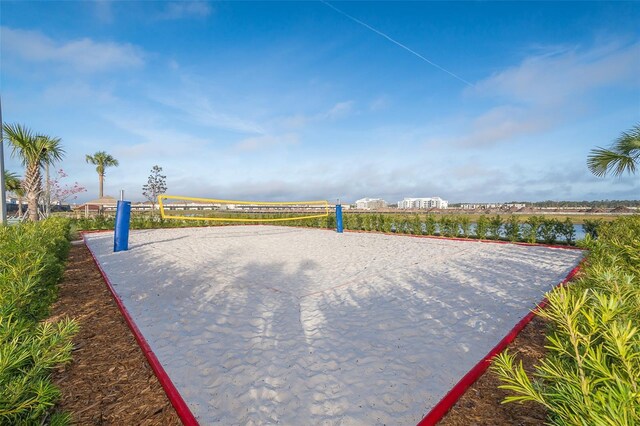 view of community featuring volleyball court