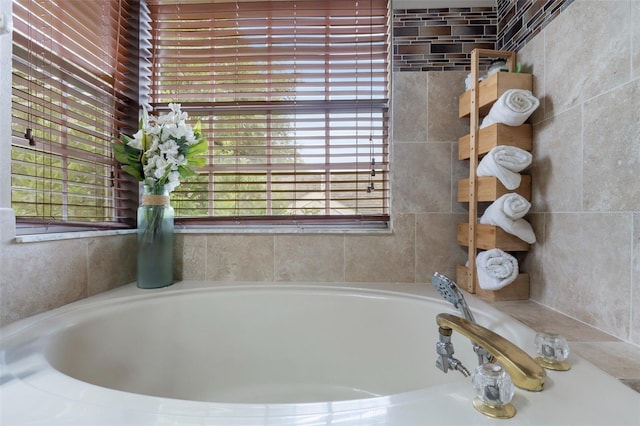 bathroom featuring a bathing tub