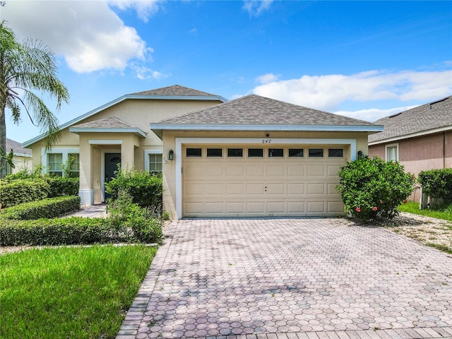 view of front of house featuring a garage