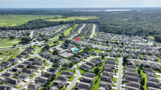 bird's eye view with a residential view