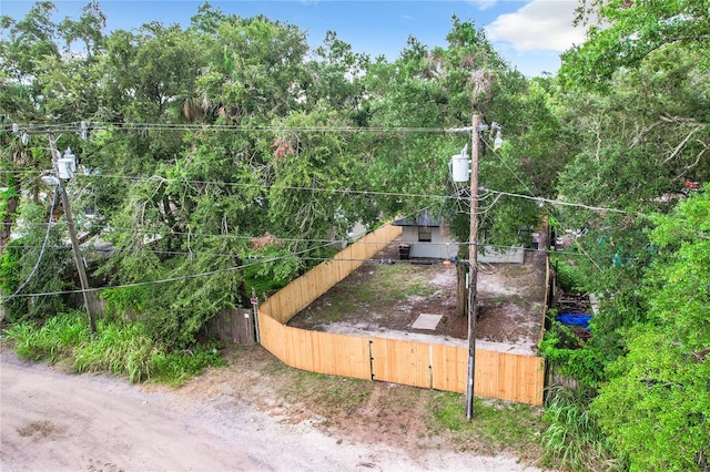 exterior space with fence