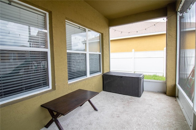 view of sunroom