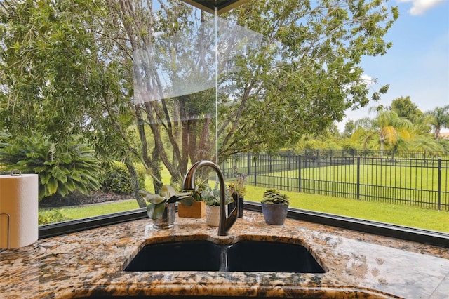 exterior space with sink