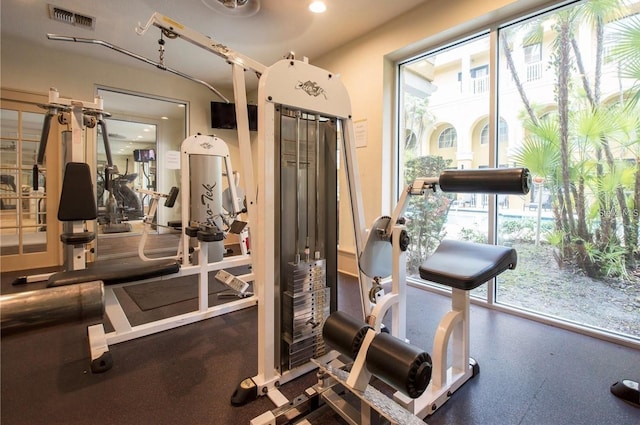 view of exercise room