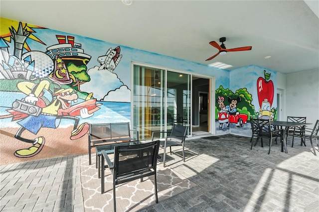 view of patio / terrace with ceiling fan