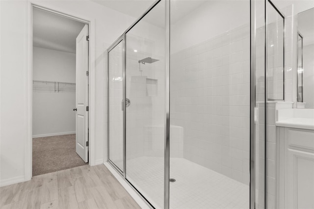 bathroom with walk in shower