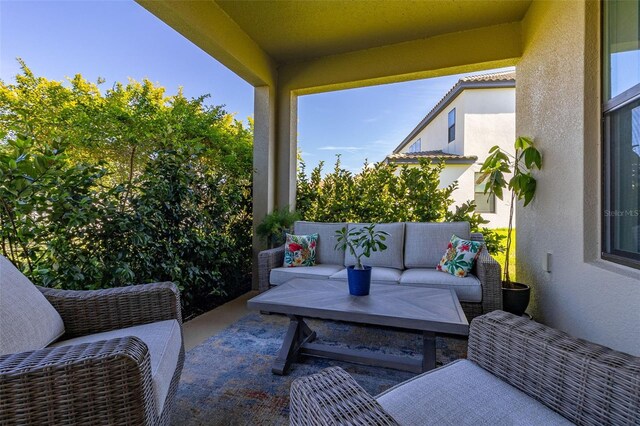 view of patio / terrace featuring outdoor lounge area