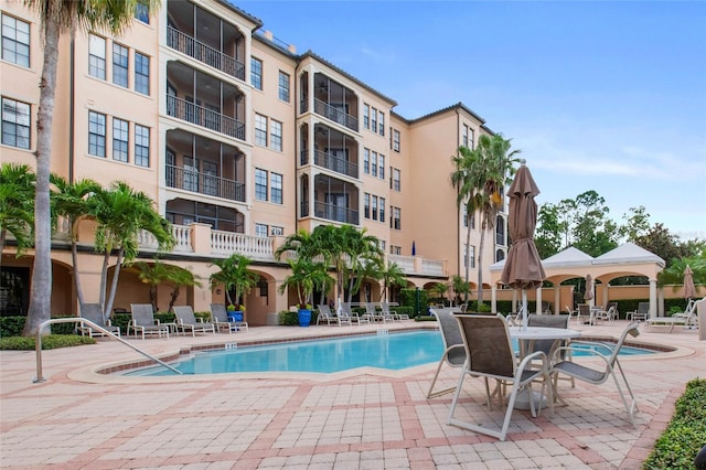 pool featuring a patio