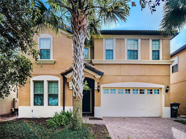 view of front facade with a garage