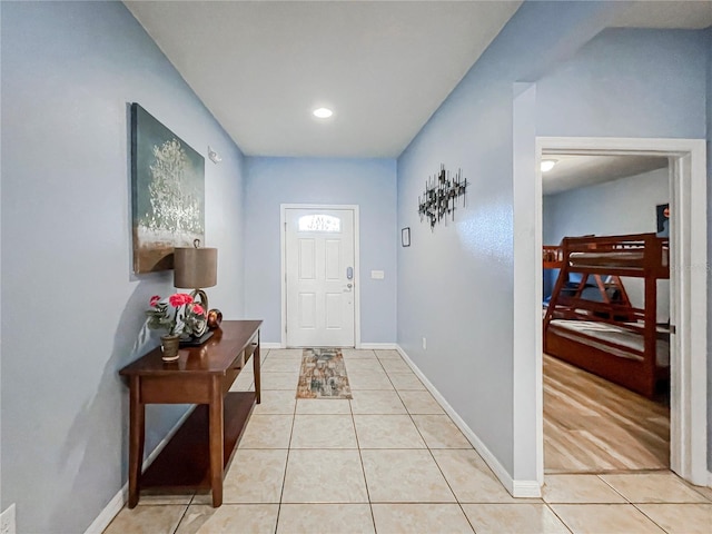 entryway featuring light hardwood / wood-style floors