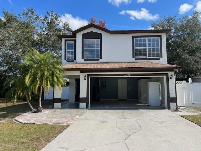 front facade featuring a garage