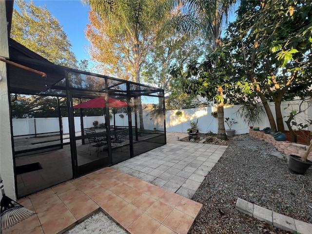 view of patio / terrace featuring a fenced backyard