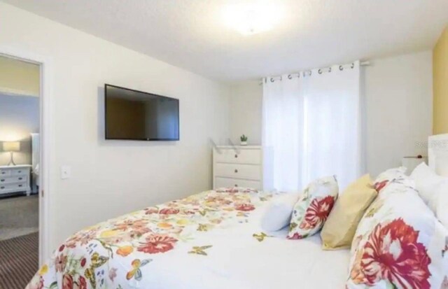 bedroom with carpet floors