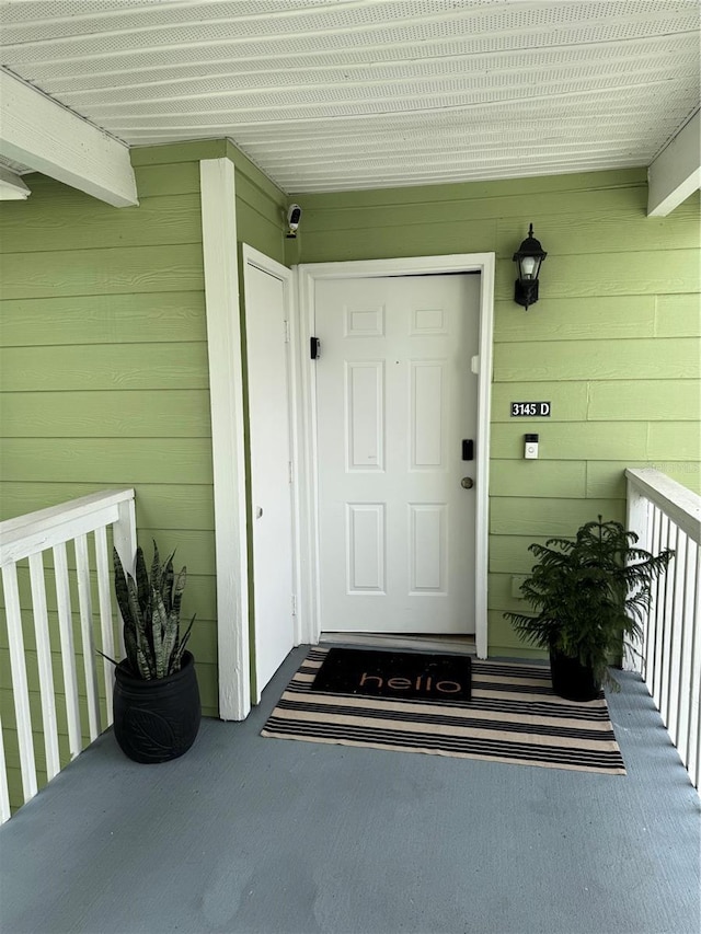 view of doorway to property