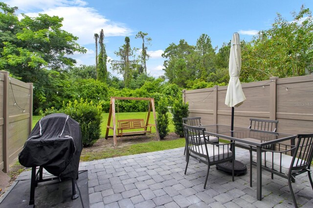 view of patio / terrace featuring grilling area