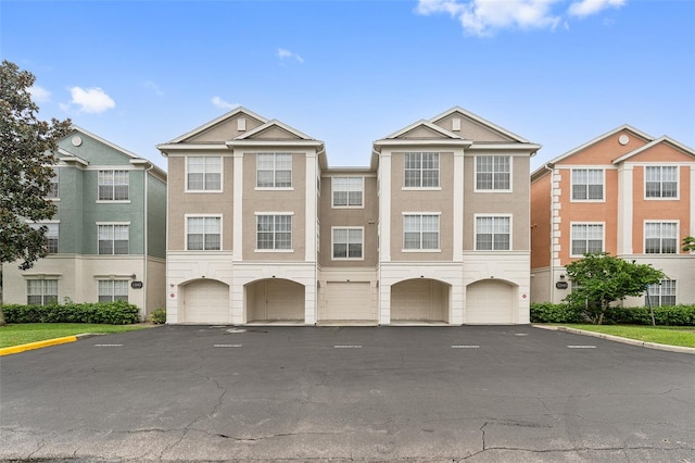 view of property with a garage