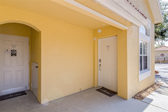 view of doorway to property