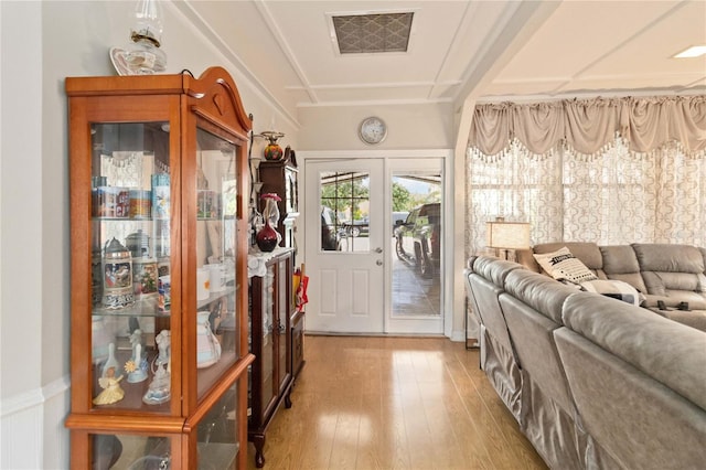 interior space featuring light hardwood / wood-style floors