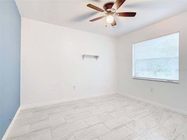 empty room with ceiling fan