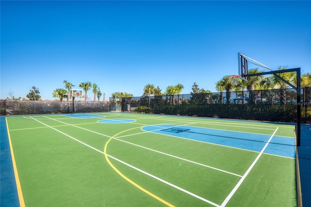 view of basketball court