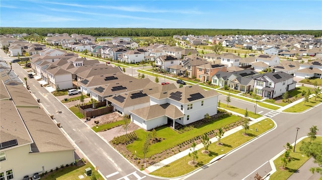 aerial view featuring a residential view