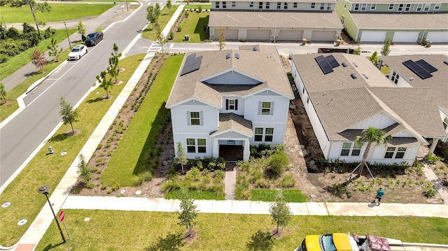 drone / aerial view with a residential view