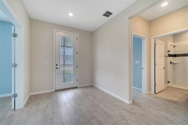 entryway featuring light wood-type flooring