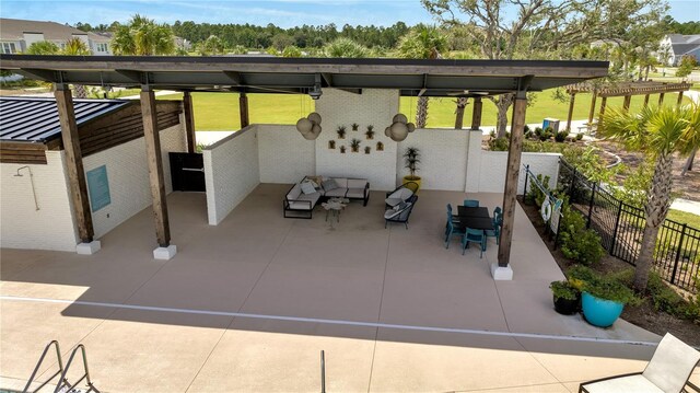 view of patio / terrace with a pergola