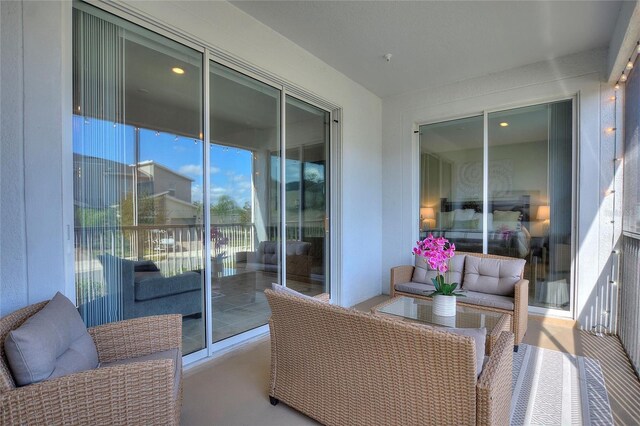 balcony with outdoor lounge area