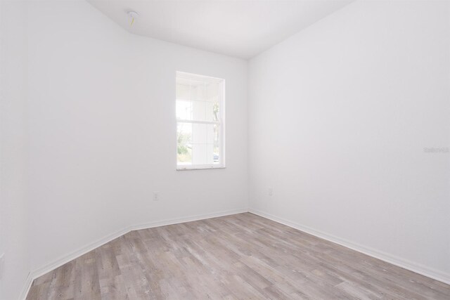 empty room featuring light hardwood / wood-style flooring