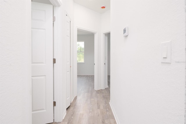 hallway featuring light hardwood / wood-style floors