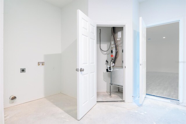 laundry room featuring hookup for a washing machine and hookup for an electric dryer