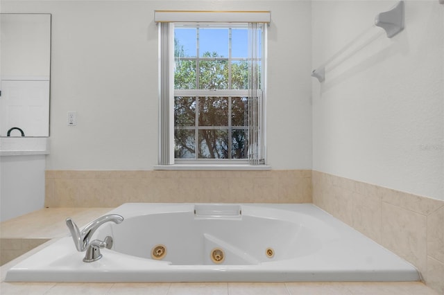 bathroom featuring a tub