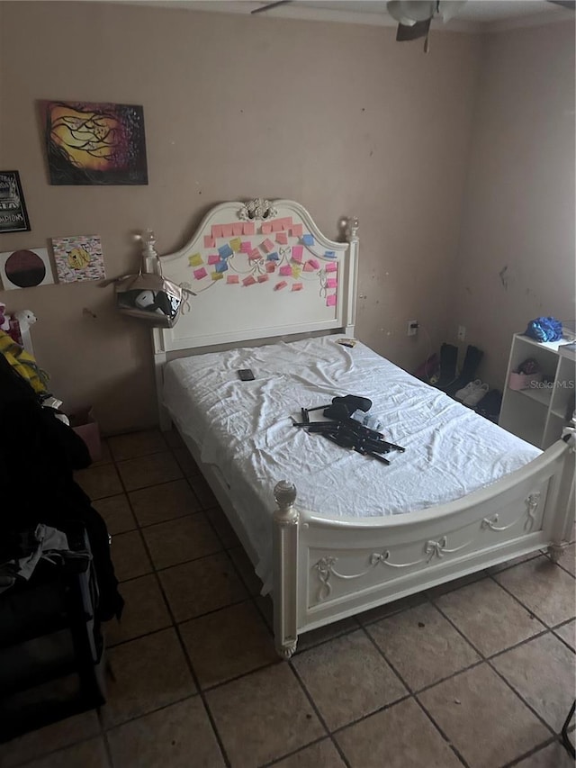 view of tiled bedroom