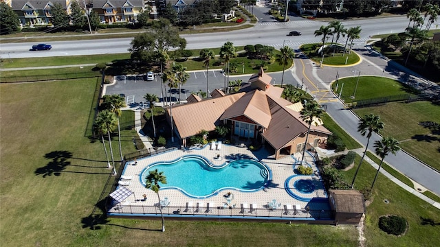 birds eye view of property