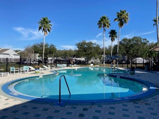 view of pool with a patio area