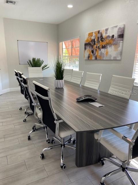 office featuring light hardwood / wood-style floors