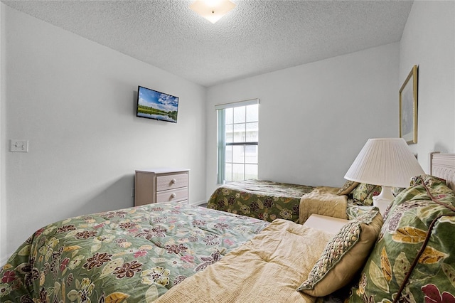 bedroom with a textured ceiling