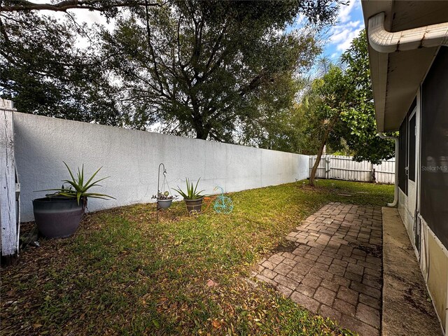 view of yard with a patio