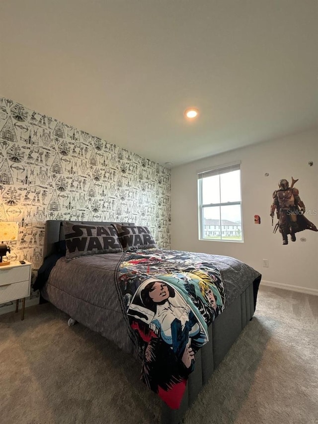 view of carpeted bedroom