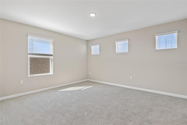 unfurnished room featuring a healthy amount of sunlight and carpet floors